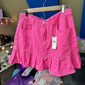 Pink Cider Denim Skirt NWT